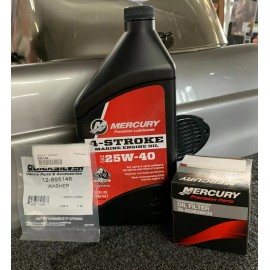 Mercury OEM Four Stroke Oil & Filter Change Kit 15hp/20hp Similar to 8M0081914