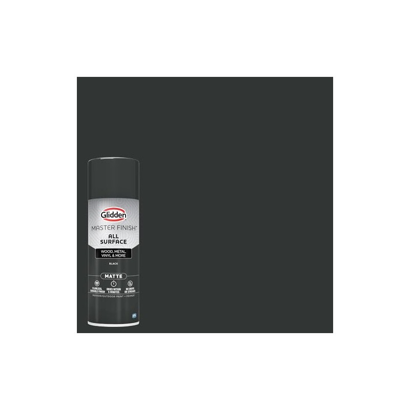 Glidden Master Finish 12 oz. Matte Black Interior/Exterior All Surface