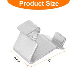 HARFINGTON 24pcs Cabinet Shelf Clips Steel Adjustable Shelf Bracket Clamp Metal Shelf Support Pins Shelf Clip Support Hardware Replacement Parts for Metal and Wood Shelving, Silver