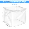 Meyeyaia 10 Pack Clear Clothes Storage Bags with Zipper &