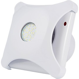 Hon&Guan 100mm Badlüfter mit LED, 95m³/h Wandventilator Abluftventilator, IP44 Ablüfter WC Lüfter für Badezimmer, Küche, Lüfter, WC, Wohnzimmer, Schlafzimmer, Decke, Weiß