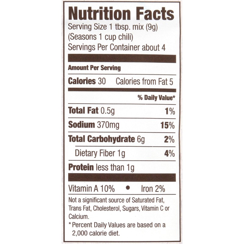 McCormick Organics Chili Seasoning Mix, 1.25 oz (Pack of 12)