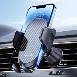 "Universal Air Vent Phone Holder with Metal Hook Clip – Car Mount Cradle for iPh