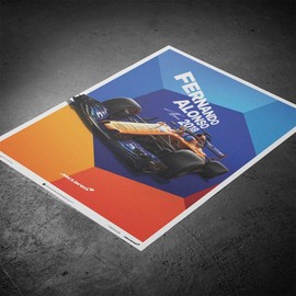 Unique & Limited Poster McLaren Fernando Alonso MCL33 F1 Car 2018 50 x 70 cm