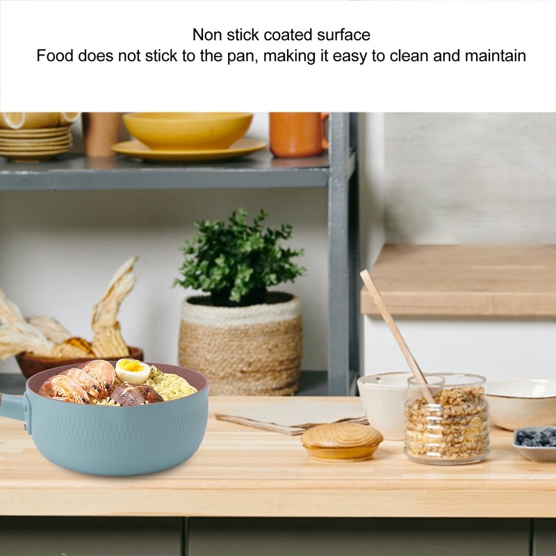 Wooden Handle Milk Pot Aluminum Alloy Multifunctional Flat Bottomed Noodle