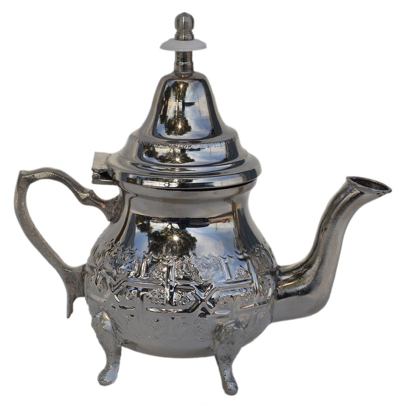 Tea Serving Moroccan Serving Tea Pot Handmade Silver Platted Kettle
