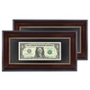 GMFrames Mahogany Dollar Bill Frame with Black Mat or Display