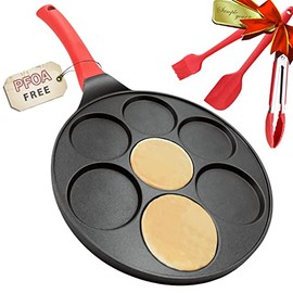 Pancake Griddle Pan- Waffle Maker Pancake Pan Silver Dollar Pancake Maker Round Waffle Irons Pan Pancake Griddle Pan