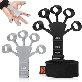 Hand Grip Strengthener And Finger Exerciser, 2 Pack Finger Strengthener, Grip Strength Trainer And Hand Extension Exerciser For Muscle Building, Arthritis, Carpal Tunnel