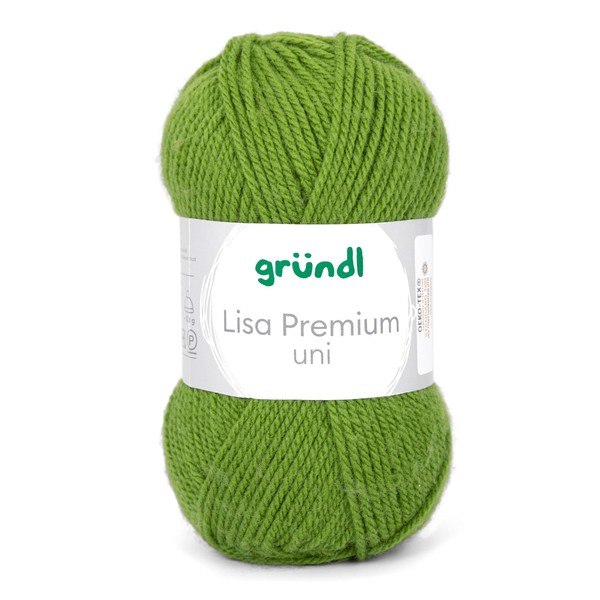Gründl Wool Lisa Premium Plain Knitting and Crochet Yarn, 100%