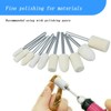 Luo ke 100 Pcs Compressed Wool Felt Polishing Head Tool