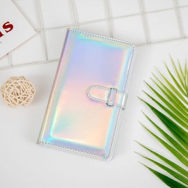 CENPEK 96 Pockets 3 Inch Foil Wallet PU Leather Photo Album Compatible with Fujlfilm Instax Mini Instant Film (Silver)