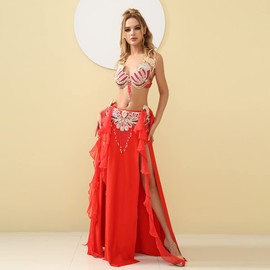 ROYAL SMEELA Belly Dancer Costumes for Women Belly Dancing Skirt Belly Dance Bra and Belt Carnival Bellydance Costume