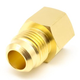 AHFMANG 3PCS Brass Flare Tube Fitting Coupling 1/2" Male Flare x 1/2" NPT Female Pipe Connector Gas Adapter