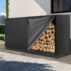 Kendane 8FT Firewood Rack Outdoor with Cover, Heavy Duty Adjustable