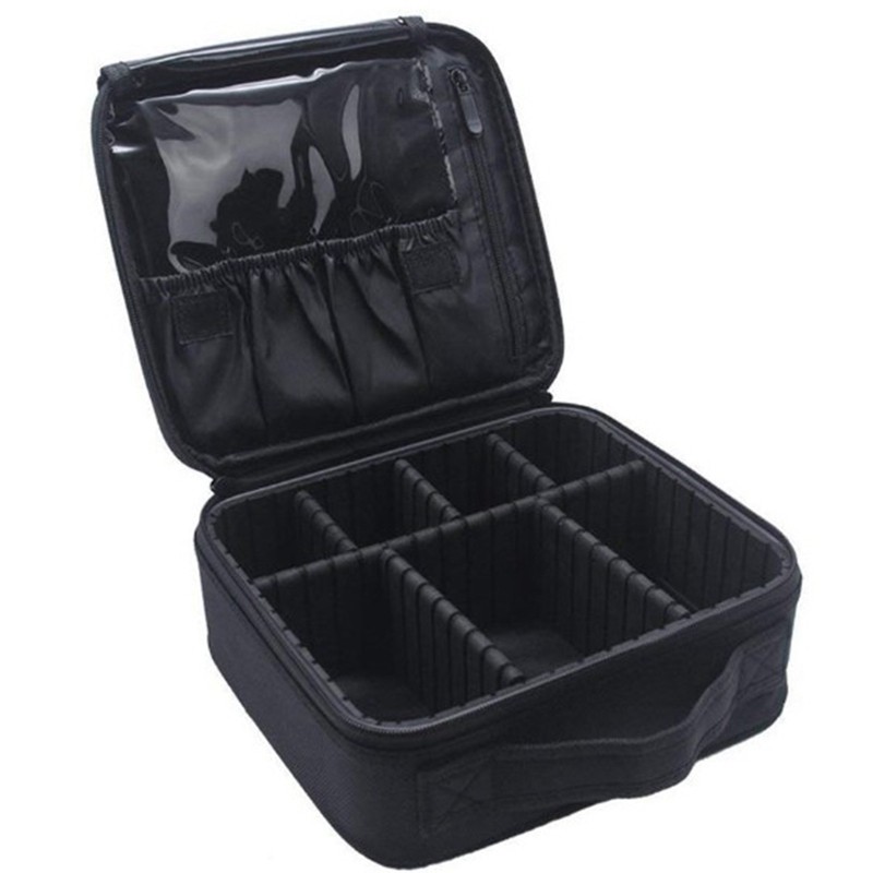 Makeup Handbags Removable Compartments Large Capacity Zipper Closure Cosmetic Storage