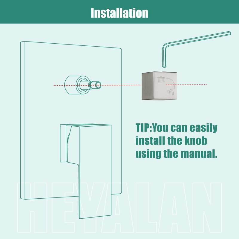 Heyalan Shower Diverter Knob 2 Functions Shower Water Flow Converter