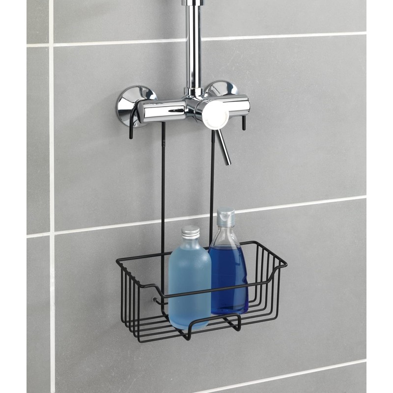 WENKO Milo Thermostatic Shower Caddy Matte Black