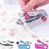 Blue Handheld Sewing Machine, Portable Mini Manual Sewing Machine Handy
