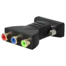 vhbw Adapter Converter Gold Plated 3x RCA Female to DVI 24 + 5 Male for Beamer, Monitor, TV, Home Theater, etc.