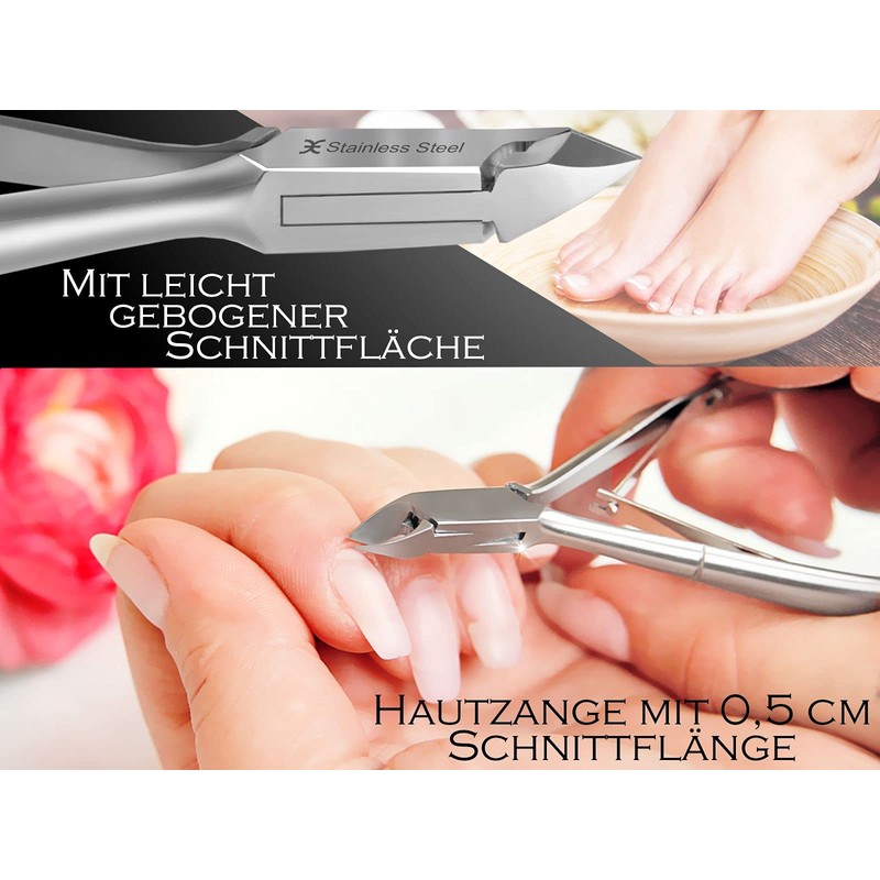 Nagelhautzange Hautzange Excellent-Solingen mit 5 mm Schnittfläche aus rostfreiem Edelstahl