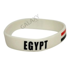 Egypt Bracelet  / Egypt Flag Silicone Rubber Bracelet