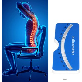 xuesong Scoliometer, Portable Device with Spine Contour and Metal Ball Insert for Measuring Spinal Alignment，Measure Spine Slope