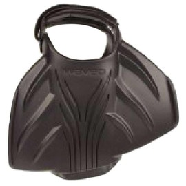 FIN2021 Running Fin Half Fish Flippers Snorkeling Scuba Diving Beginners Swimming Fins Strap Fins Easy to Put on and Take Off Lightweight Comfortable Adult Men Women Children Kids Waveo (Black, S)