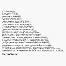 Margaret Thatcher Quotes Sticker Bumper Sticker Vinyl Decal 5"