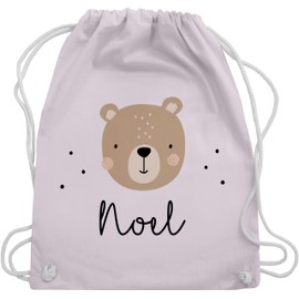 Geschenk mit Namen personalisiert by Shirtracer - Gym Bag Backpack - Cute Bear I Bear I Bear Motif I Bear, 10 pastel pink., Unit size