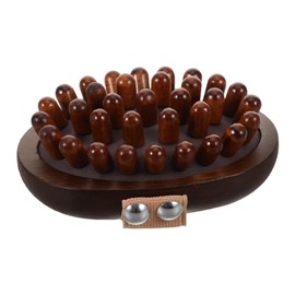 SAFIGLE Handheld Meridian Massage Brush with Natural Wood Design Acupoint Body Massager for Back Legs Scalp Reusable Spa Tool to Relax Muscles and Promote Wellness