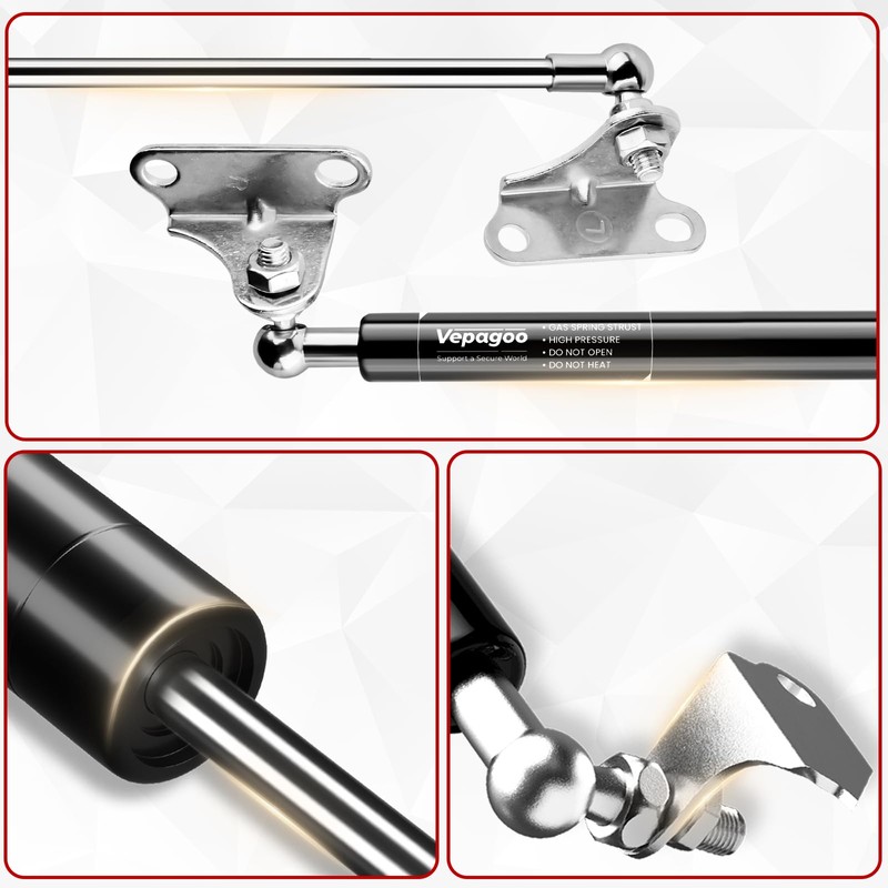 Vepagoo 36in 300lb/1334N Gas Struts for Heavy Duty with Brackets,
