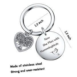 De&ai Hummingbird Whisperer Gift Sympathy Keychain Hummingbird Gift For Women Hummingbirds Lover Gift Loss Of Loved One Jewelry Loss Of Aunt Gift Passed Away Gift In Memory Of Mom Gift