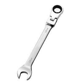 cSeao 16mm Flex-Head Ratcheting Combination Wrench 72-Teeth, Cr-V Constructed, Chrome Plating
