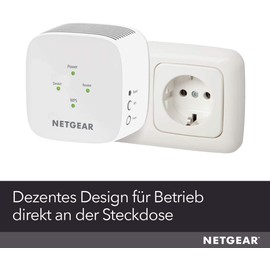 NETGEAR Wireless Repeater EX3110 WLAN Amplifier AC750 (Dual-Band WiFi 2.4/5 GHz, Cover 2 to 3 Rooms & 20 Devices, Up to 750 Mbps Speed), White