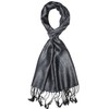 Lorenzo Cana Silk Scarf for Men Scarf 100% Silk Woven Men's Scarf Elegant Paisley Pattern Tone on Tone, gray