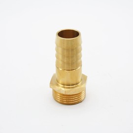 DOJA Barcelona Hose Coupling 1 Inch x 25 Inch Brass Hose Nipple Brass Hose Tull Parallel Male Thread Connector Hose Nozzle for Air, Water, Fuel, Oil and Gas Hose Lines