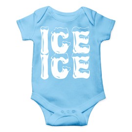 AW Fashions Ice Ice Baby - Body para bebé de una sola pieza, Azul claro, Recién nacido