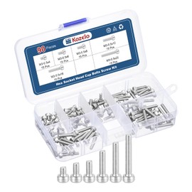 Kozelo 90pcs M3 Socket Head Cap Screws Bolts Nuts Assortment Kit - [M3x4/6/8/12/16/20mm] 304 Stainless Steel Allen Socket Drive for 3D Printer