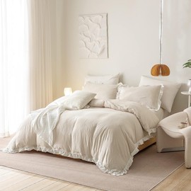 Lanqinglv Pack of 2 cushion covers, 40 x 80 cm, pink and white with ruffles, plain, soft microfibre pillowcase, 40 x 80 cm, cushion cover, double pack