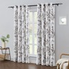 HOMEIDEAS Floral Blackout Curtains 84 Inches Long Grey Farmhouse Room