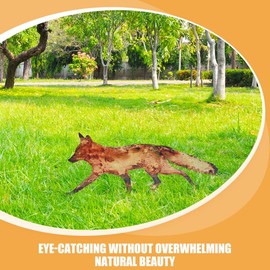 BESPORTBLE Garden Decoration, Metal Garden Yard Art Decor Statues Fox Garden Stakes Farmhouse Yard Ornaments Ornament Yard Lawn Decor Iron