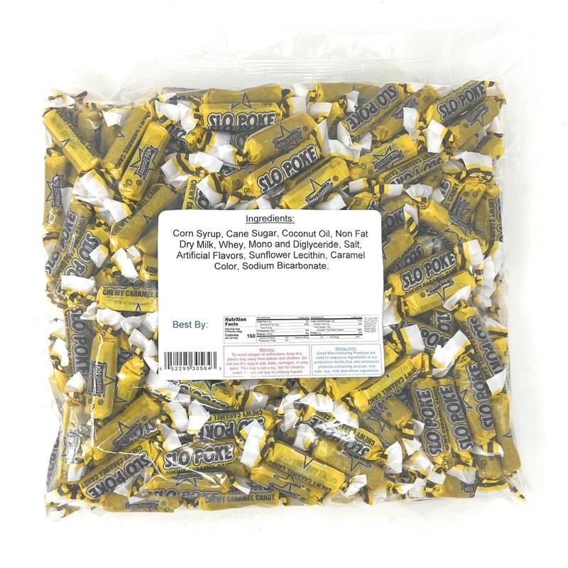 YANKEETRADERS Classic Slo Pokes Bite Size Candy, 2 Pound