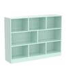IOTXY Open Shelf Low Bookcase - Wooden 3-Tier Floor Standing