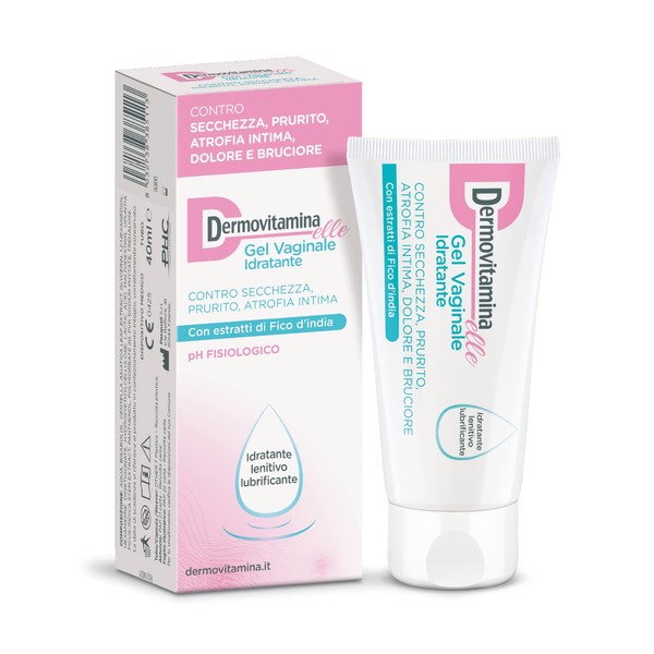 Dermovitamina Elle Moisturizing Vaginal Gel 40 ml | Vaginal Gel Against Dryness, Itching, Intimate Atrophy, Pain and Burning, Due to Alterations in the Physiological State of the Genital Mucosa