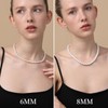 Halora 6/8 mm Pearl Necklace Men Women Pearl Choker Necklace