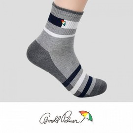 Casual Band Ankle Men's Mid-Calf Two-Tone Striped Socks 5 Pairs Mixed Colors - 26cm