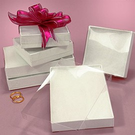 Clear Jewelry Box with Lid 7" X 5 1/2" X 1" | Quantity: 50