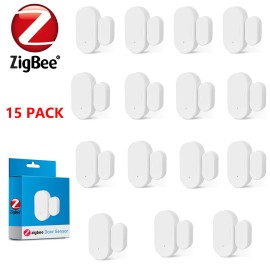 15-Pack Zigbee Window Door Sensors Smart Contact Sensors Kit For Home Automation