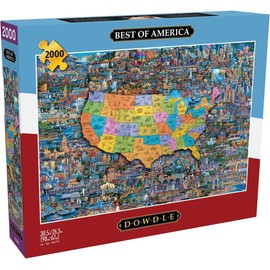 Buffalo Games - Eric Dowdle - Best of America - 2000 Piece Jigsaw Puzzle for Adults Challenging Puzzle Perfect for Game Nights - Finished Size is 38.50 x 26.50